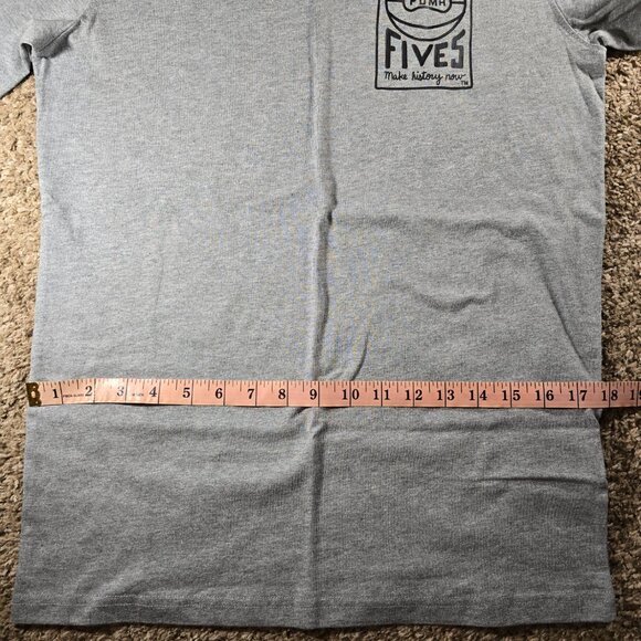 PUMA Black Fives "Make History Now" Graphic Tee Men's Size Small 532264-02 Gray - Picture 6 of 11